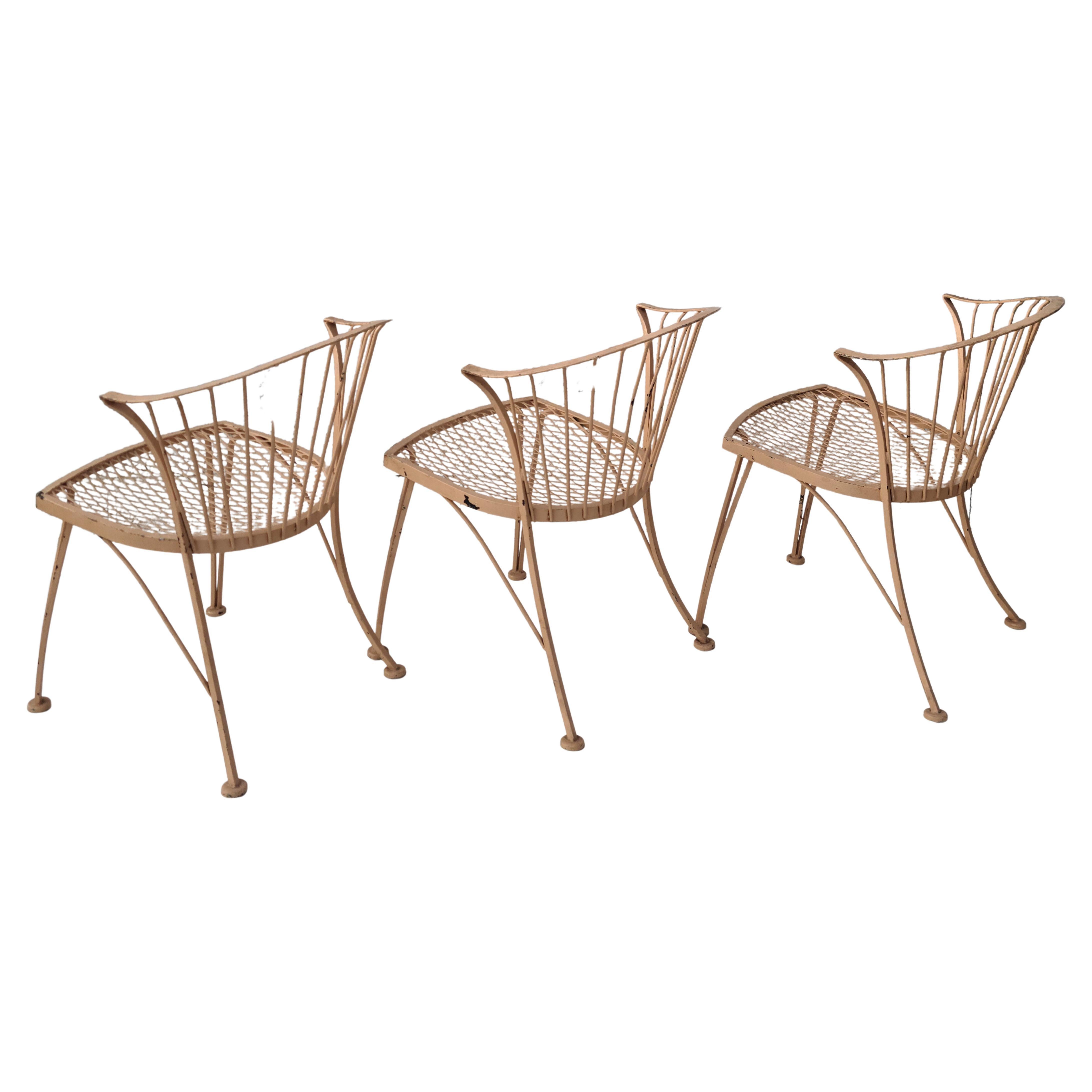 Mid-20th Century Woodard Pinecrest Set of 6 Dining Chairs Russel Woodard