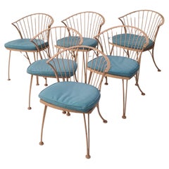 Retro Woodard Pinecrest Set of 6 Dining Chairs Russel Woodard