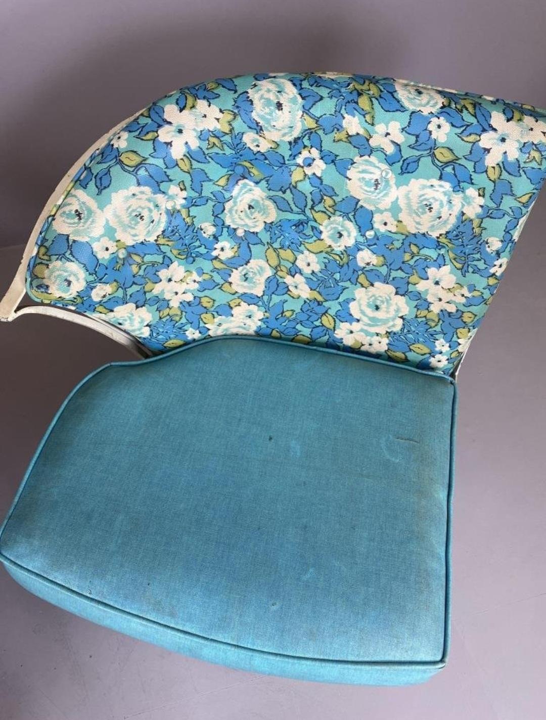 Mid-Century Modern Woodard Wrought Iron Patio Furniture Pinecrest Sofa For Sale