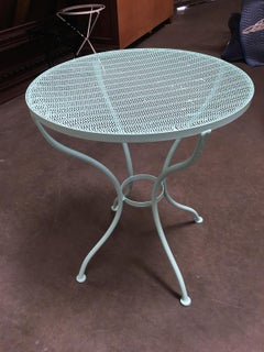 Woodard Round Mesh Steel Outdoor/Patio Side Table, circa 1950