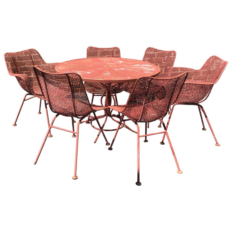 Woodard Sculptura Piece Patio Set For Sale at 1stDibs