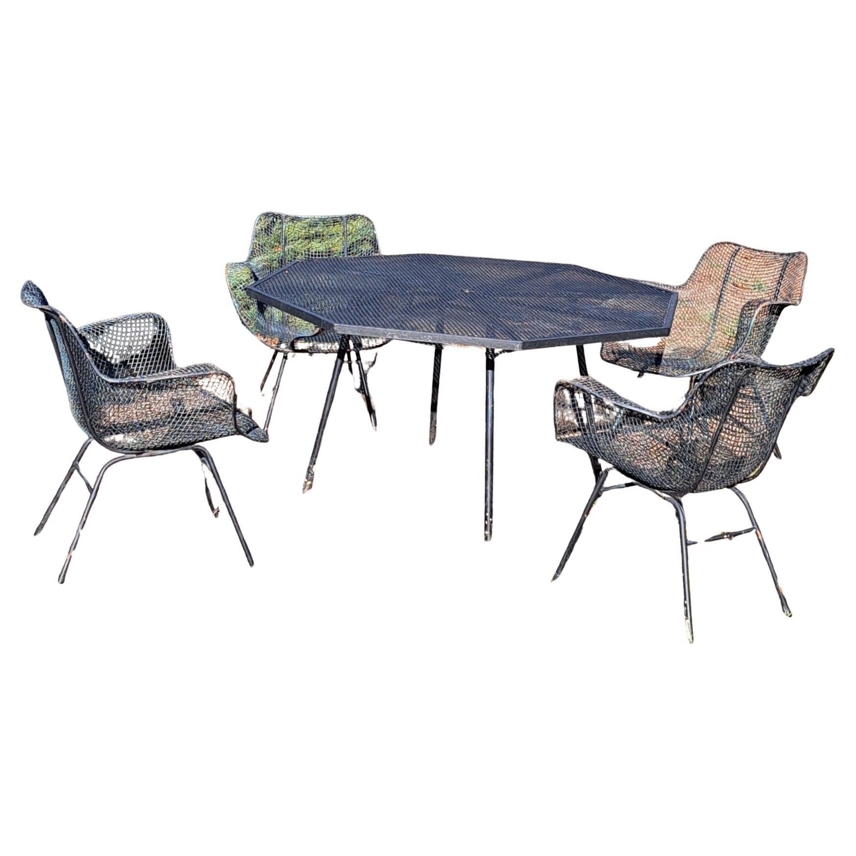 Woodard Sculptura Dining Set Table and 4 Chairs