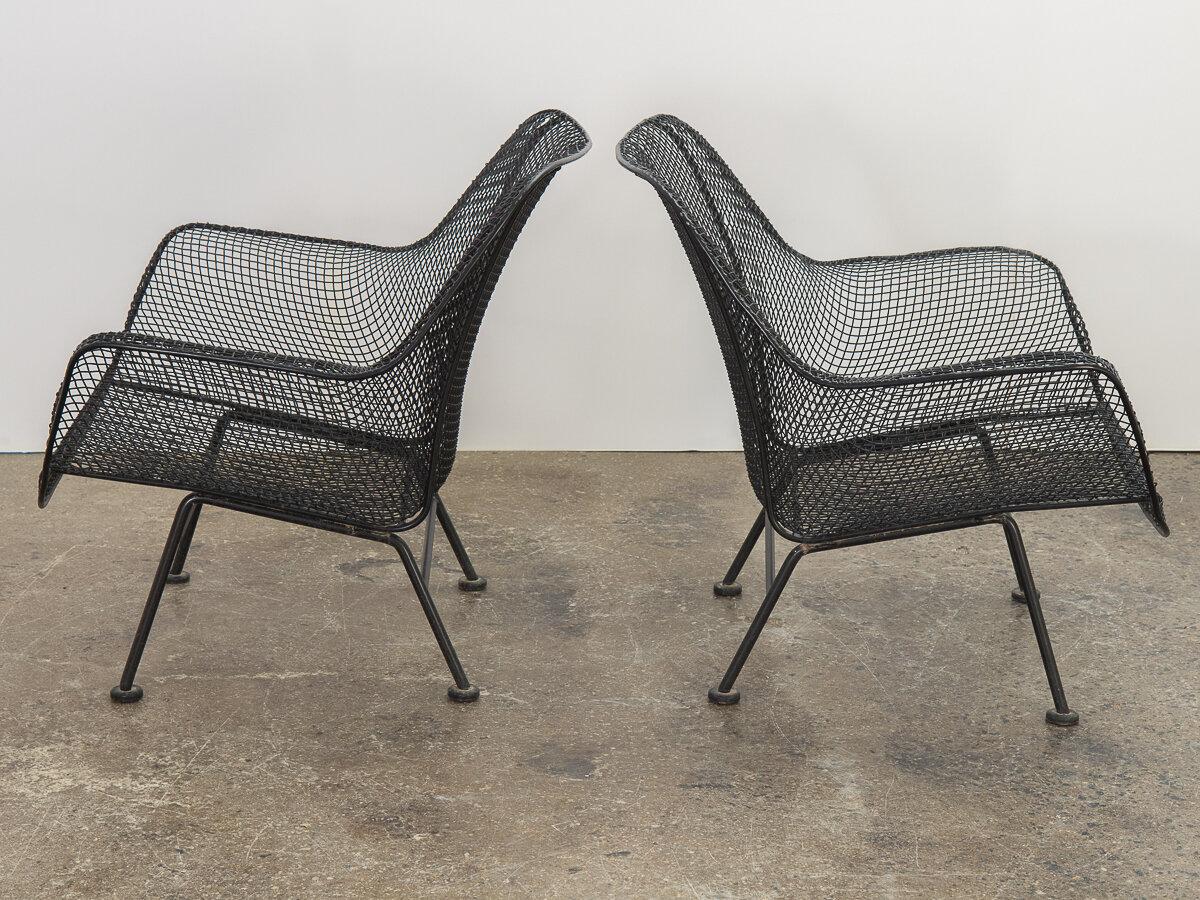 Mid-20th Century Woodard Sculptura Garden Lounge Chairs For Sale