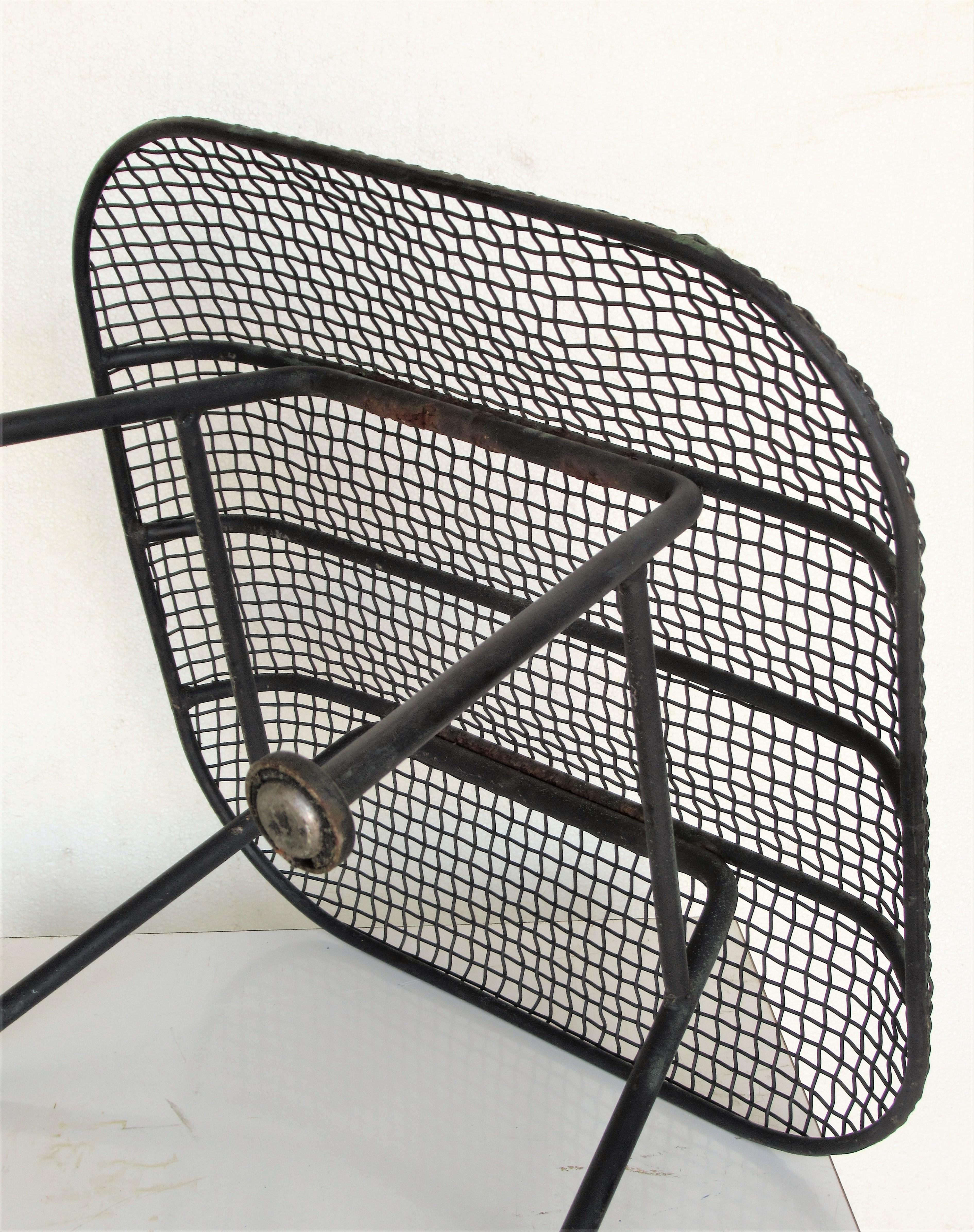 Wrought Iron Sculptura Ottoman by Russell Woodard 1950's