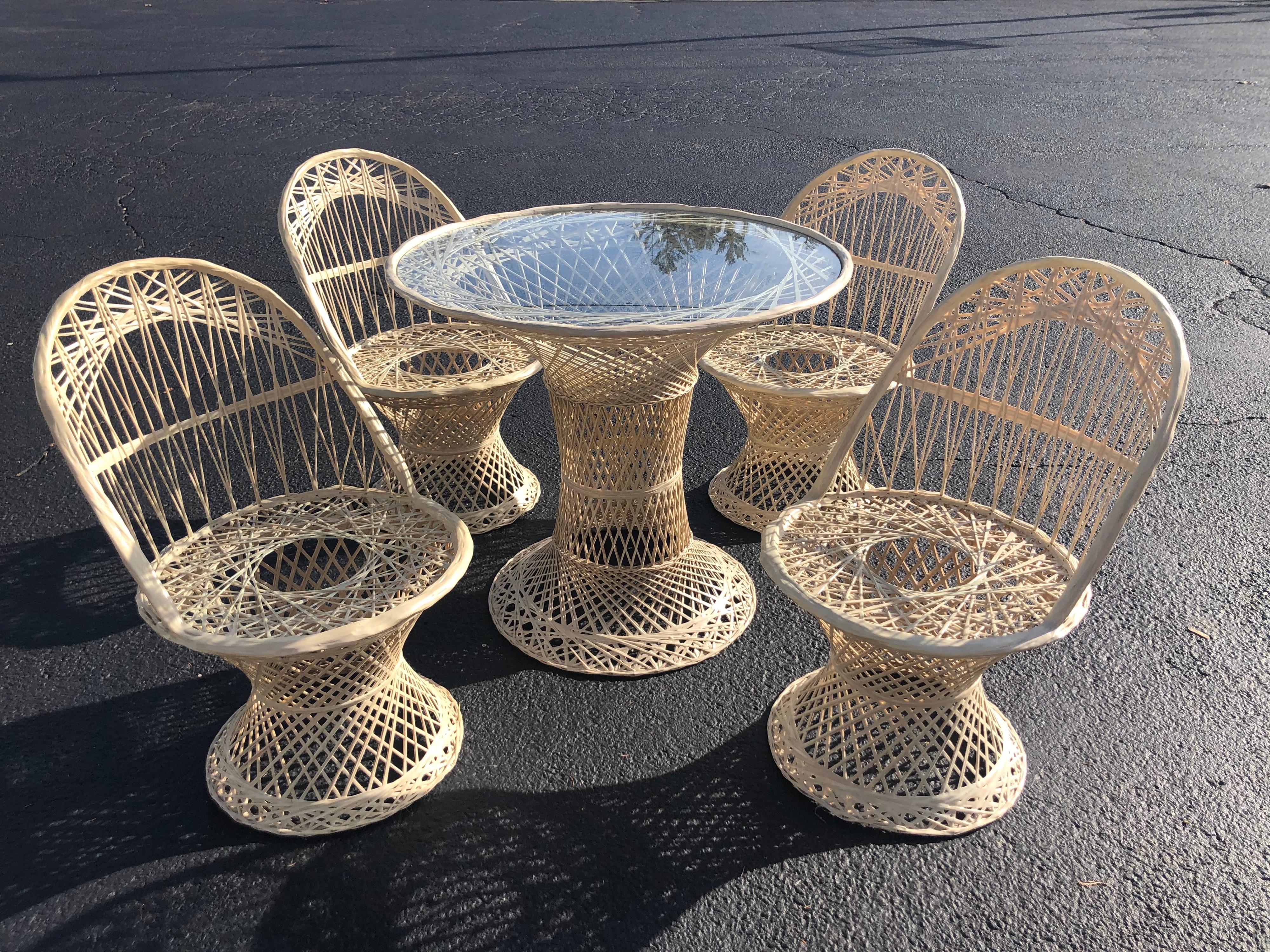 Mid Century Spun Fiberglass Patio Set by Russell Woodard 6