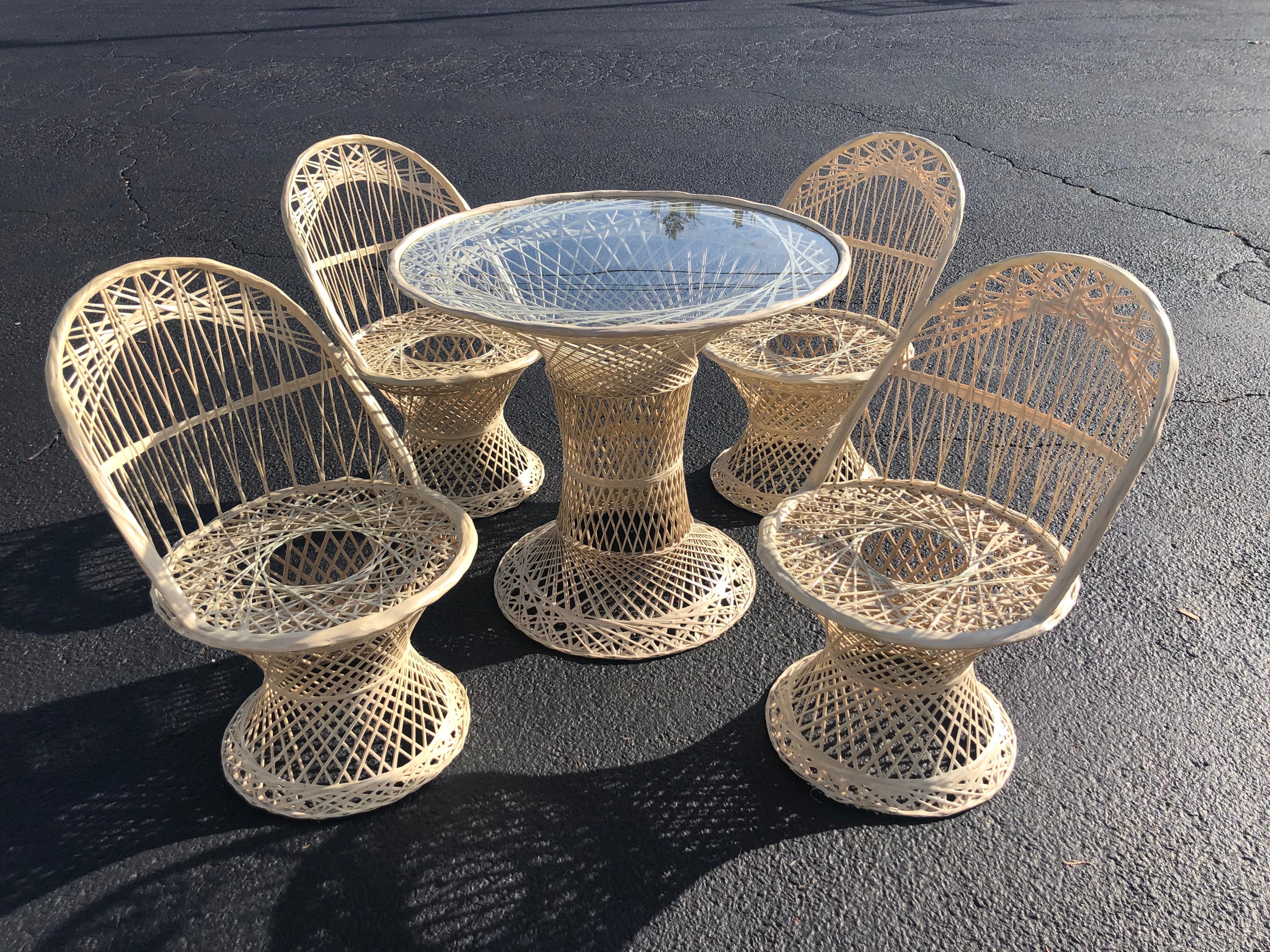 Mid Century Spun Fiberglass Patio Set by Russell Woodard 7