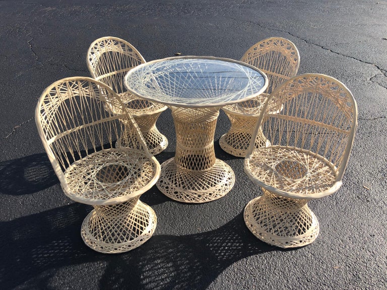 Woodard Spun Fiberglass Patio Set For At 1stdibs Woodard Spun Fiberglass Patio Set For, Fiberglass Outdoor Patio Furniture