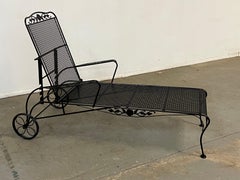 Woodard Style Outdoor Iron Chaise Lounge Chair B