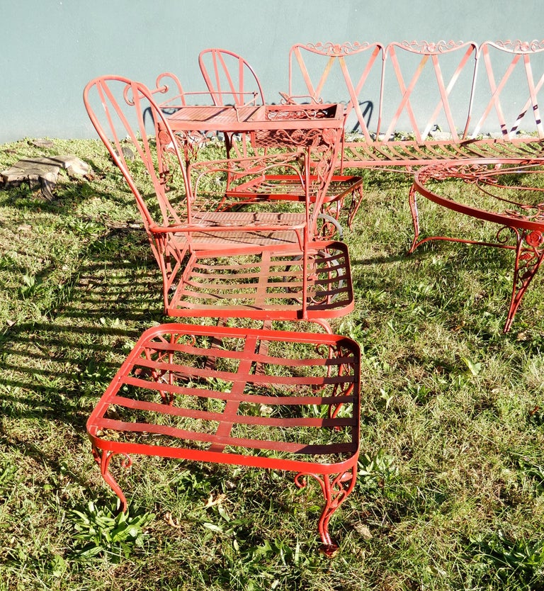 Woodard Vintage Chantilly Rose 10Piece Patio Set at 1stDibs