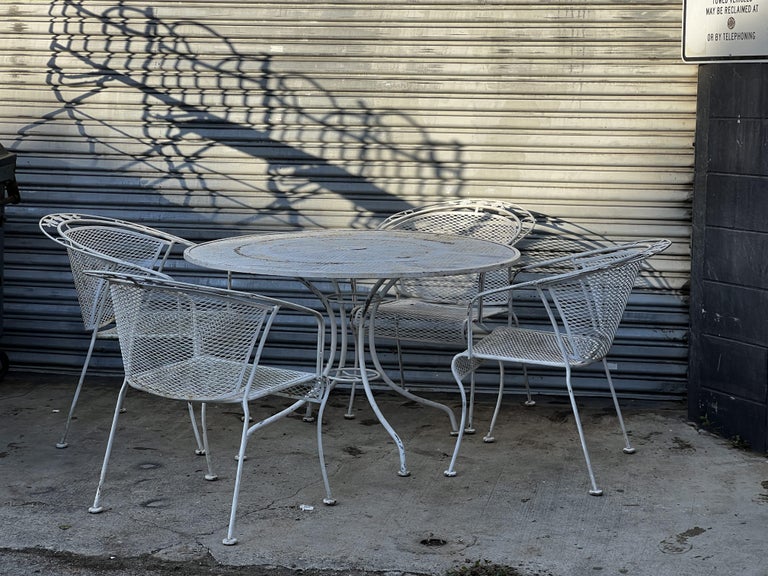 Vintage Woodard Wrought Iron Patio Set Briarwood 