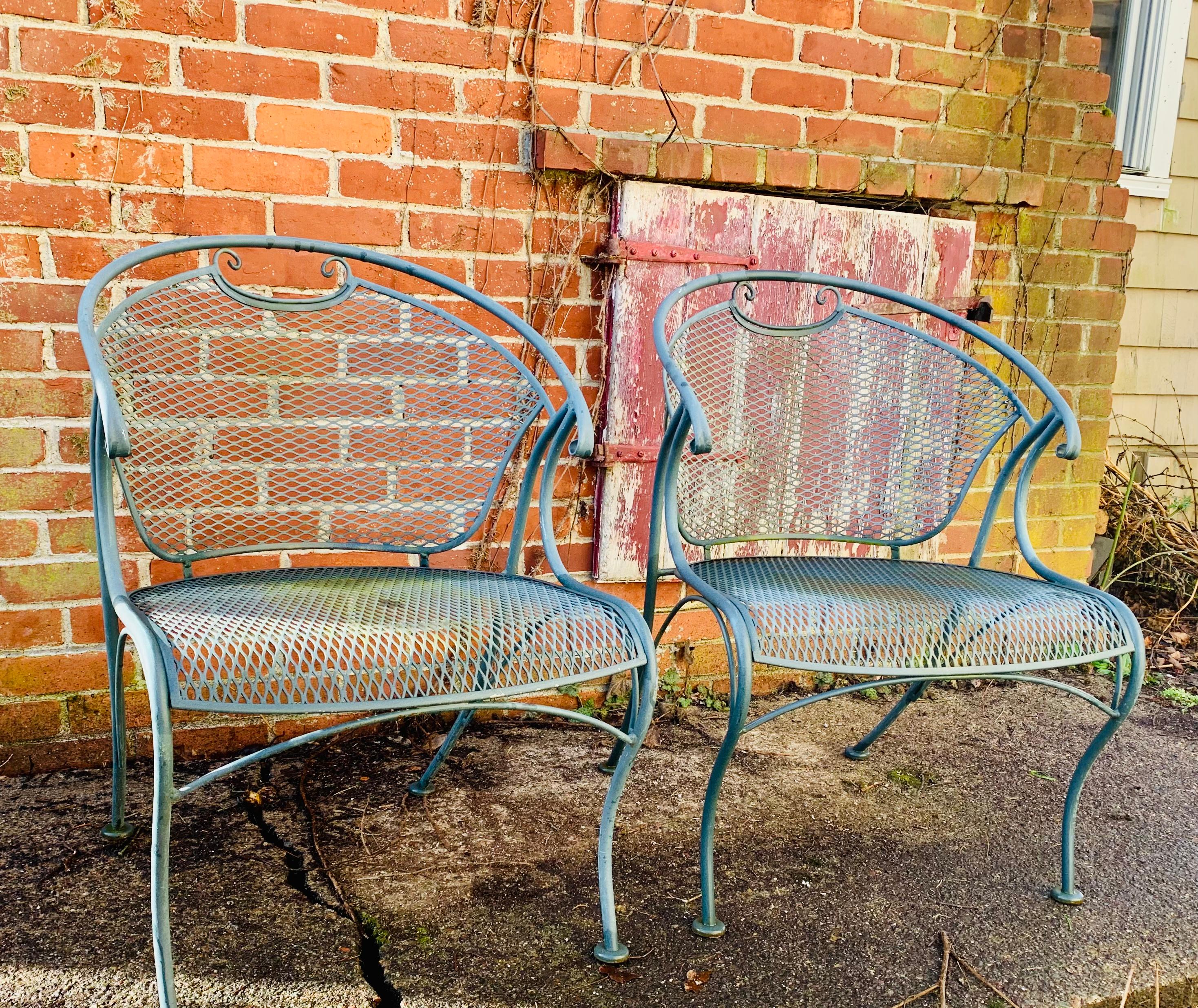 Schmiedeeiserne Stühle von Woodard (Metall) im Angebot