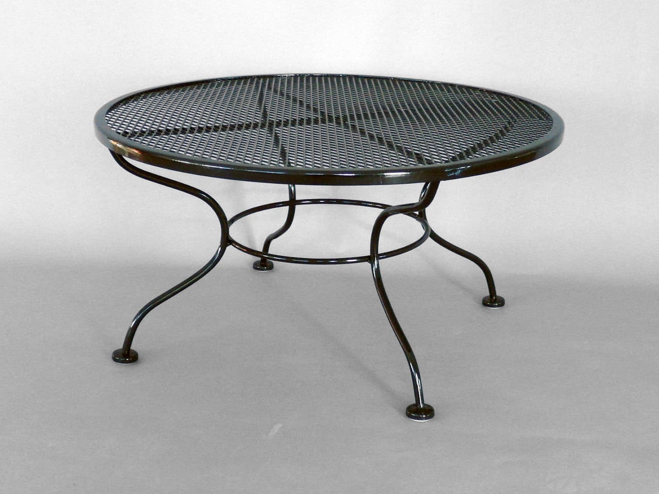 Wrought iron coffee or occasional table by John Woodard for Woodard.
