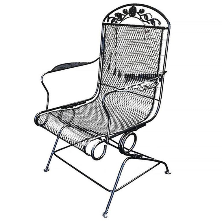 Woodard Wrought Iron High Back Gliding Lounge Chair, Set ... (768 x 768 Pixel)