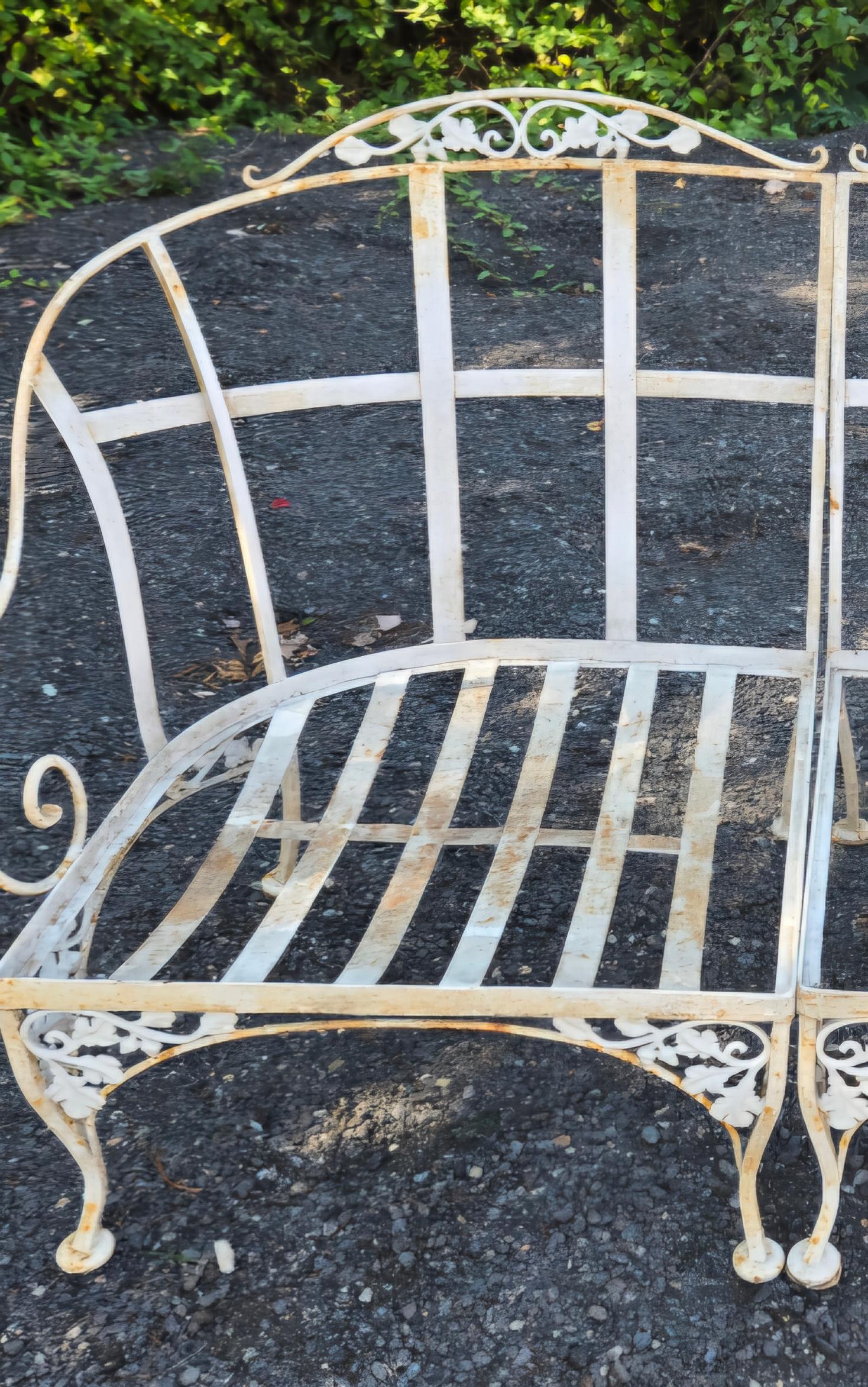 20th Century Woodard Wrought Iron Outdoor Patio Furniture For Sale