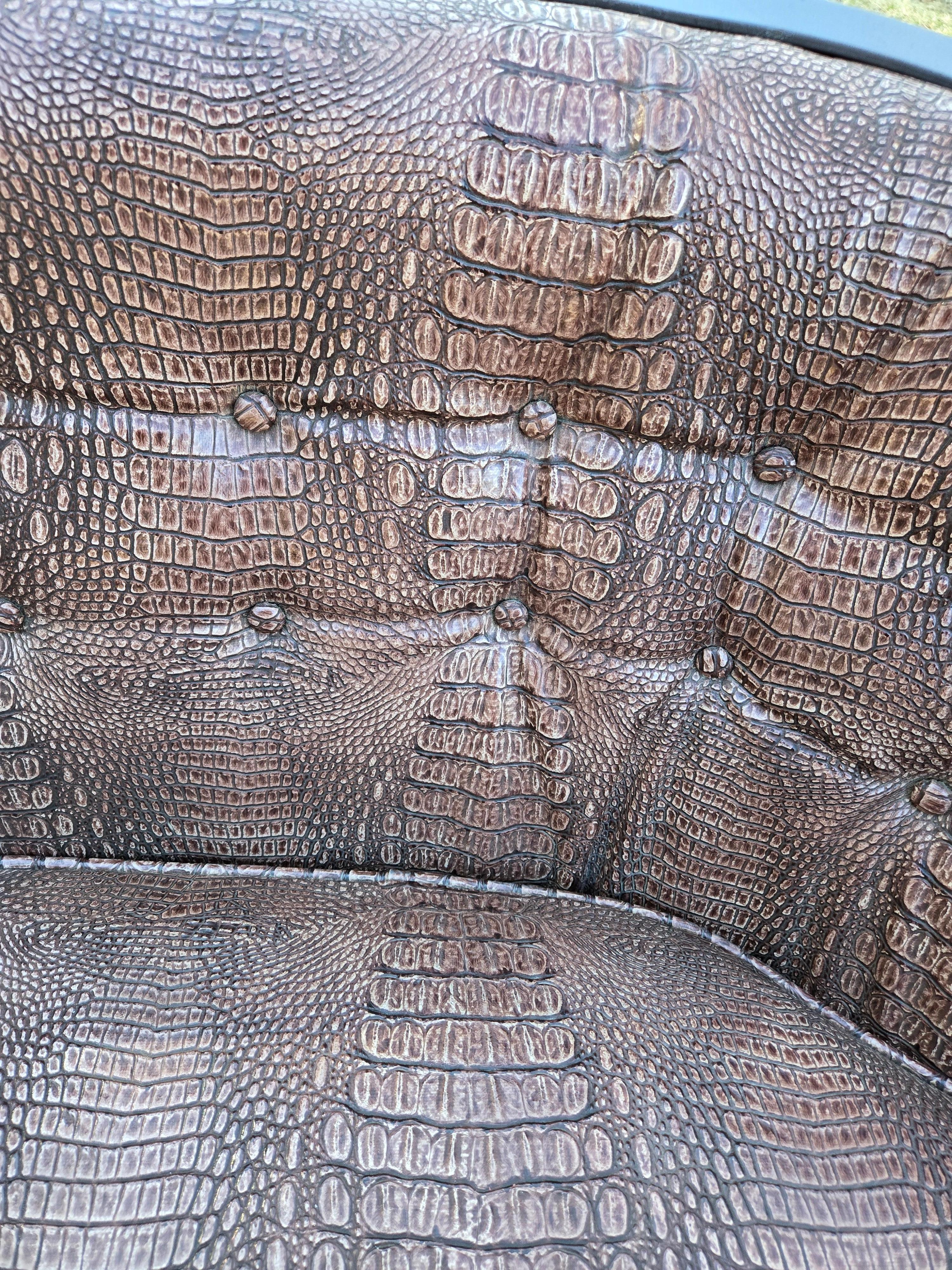 Chaise gonflable d'extérieur en fer forgé Woodard Pinecrest Pattern en vente 3