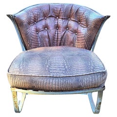 Chaise gonflable d'extérieur en fer forgé Woodard Pinecrest Pattern
