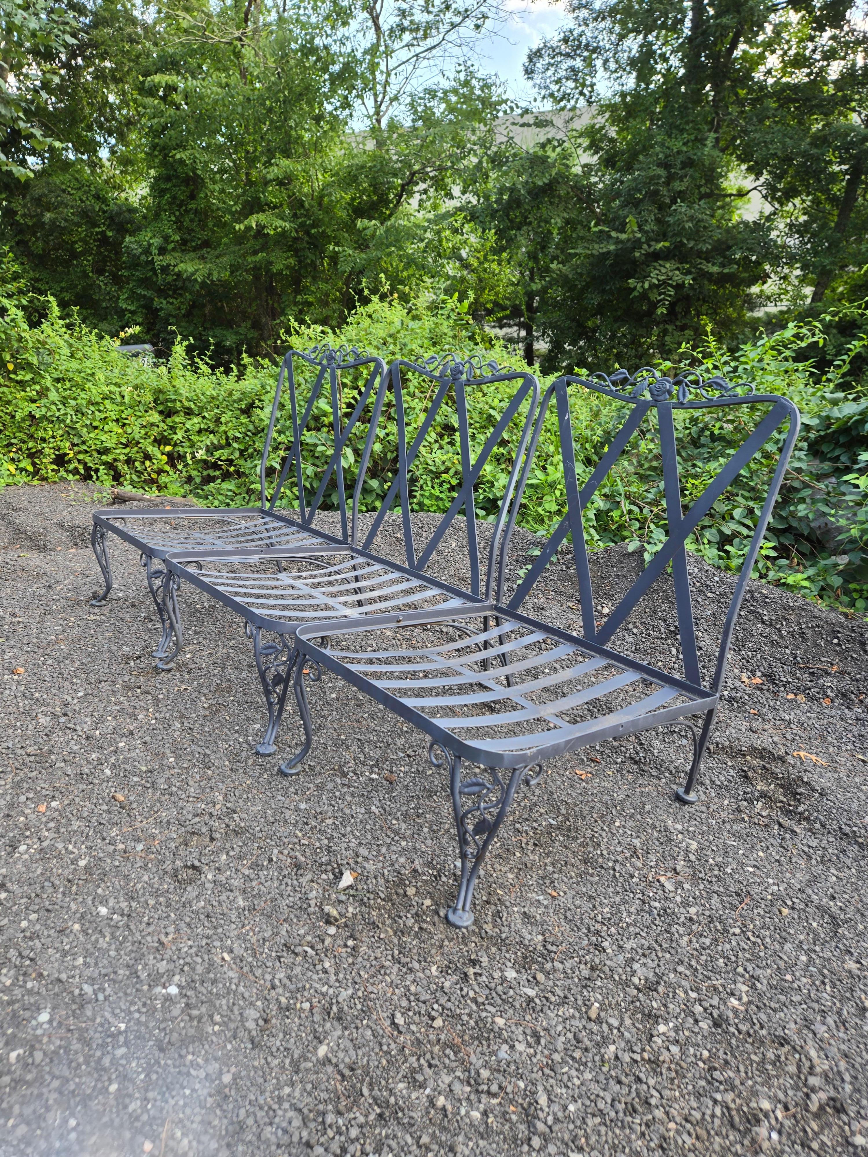 Wrought Iron Outdoor Furniture Russell Woodard For Sale