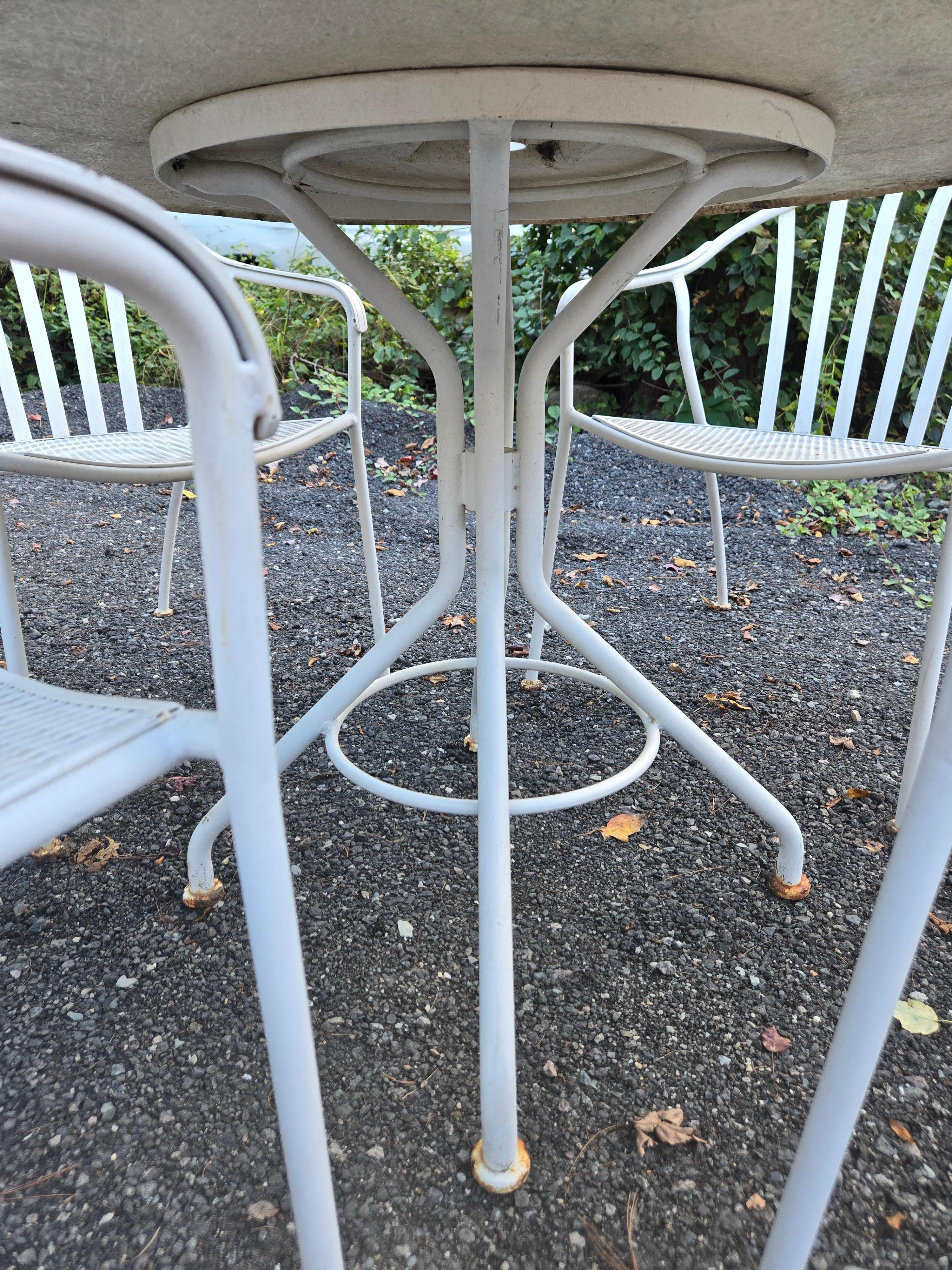 American Woodard Wrought Iron Outdoor Valencia Patio Chairs Alfresco Dining For Sale