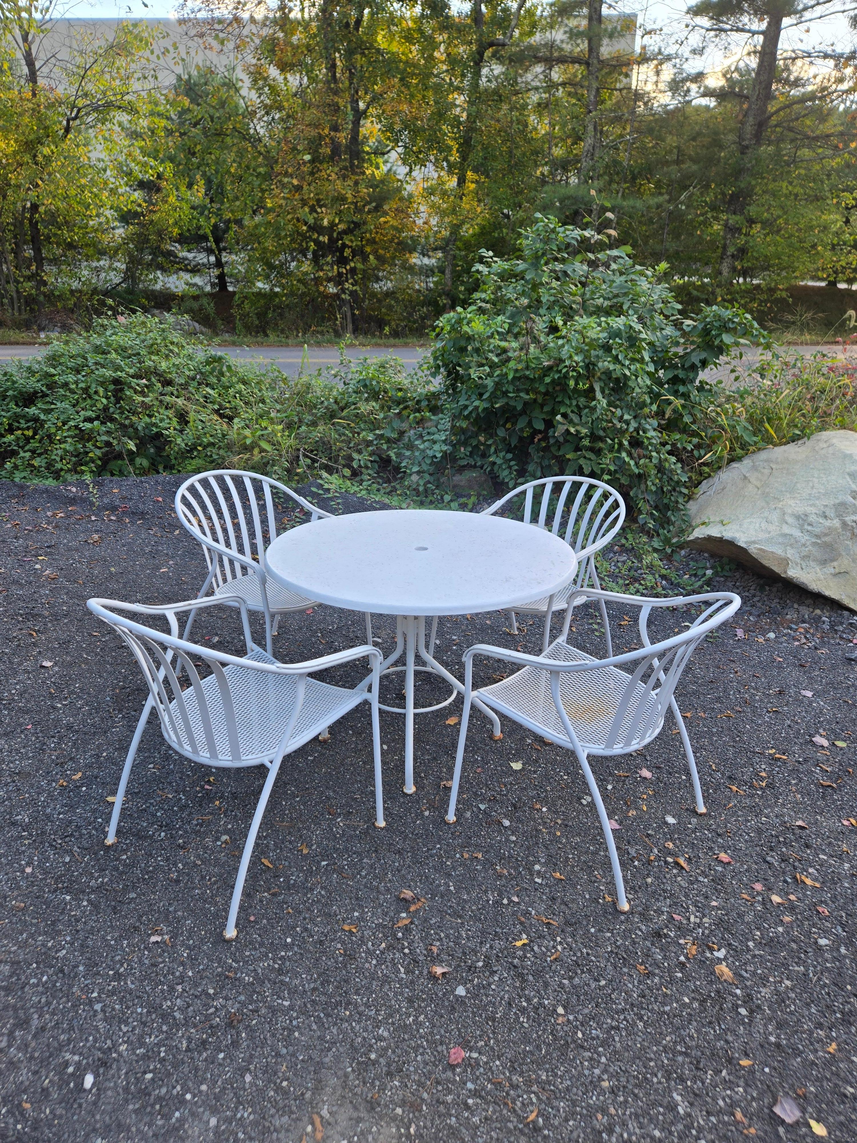 Woodard Wrought Iron Outdoor Valencia Patio Chairs Alfresco Dining For Sale 1