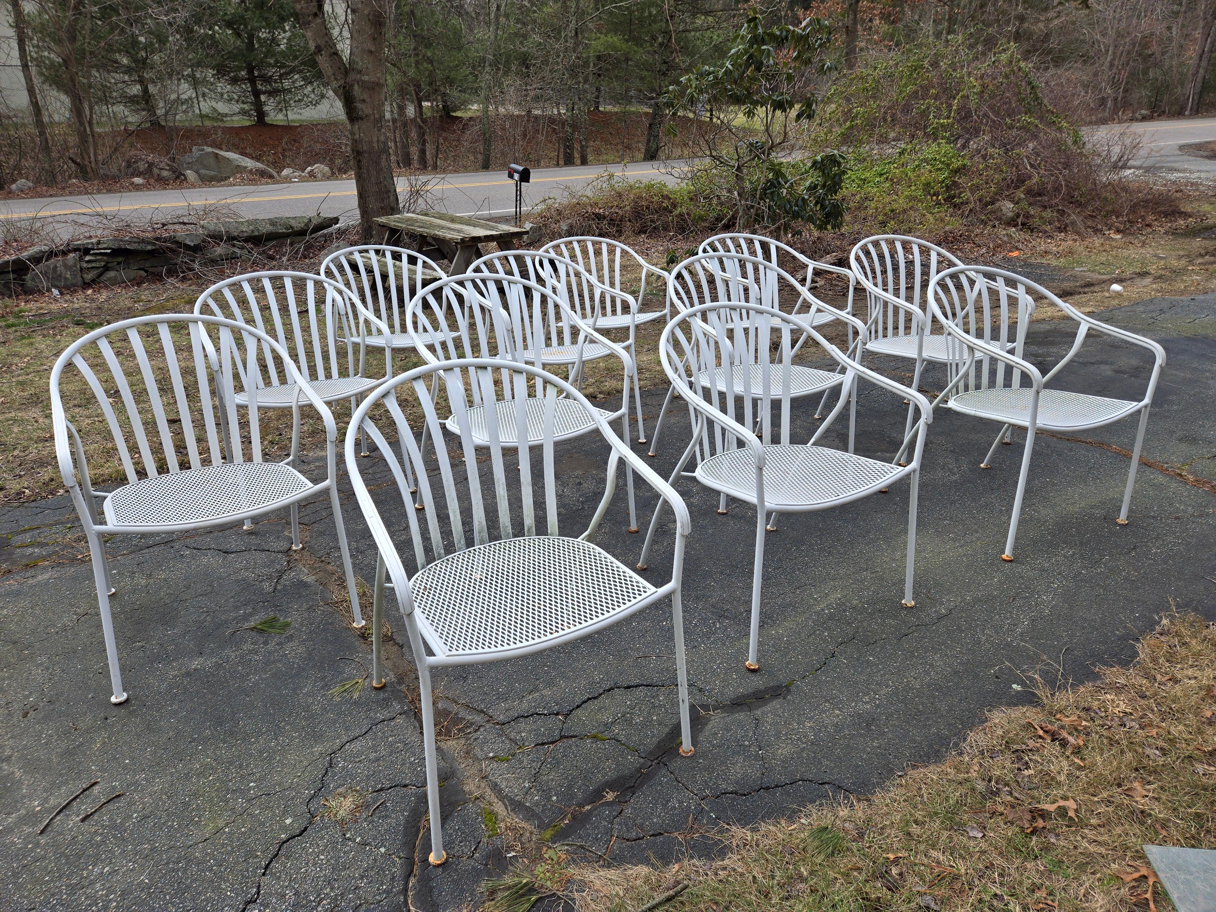 Woodard Wrought Iron Patio Chairs 18 For Sale 3