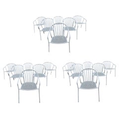 Chaises de patio Woodard en fer forgé 18