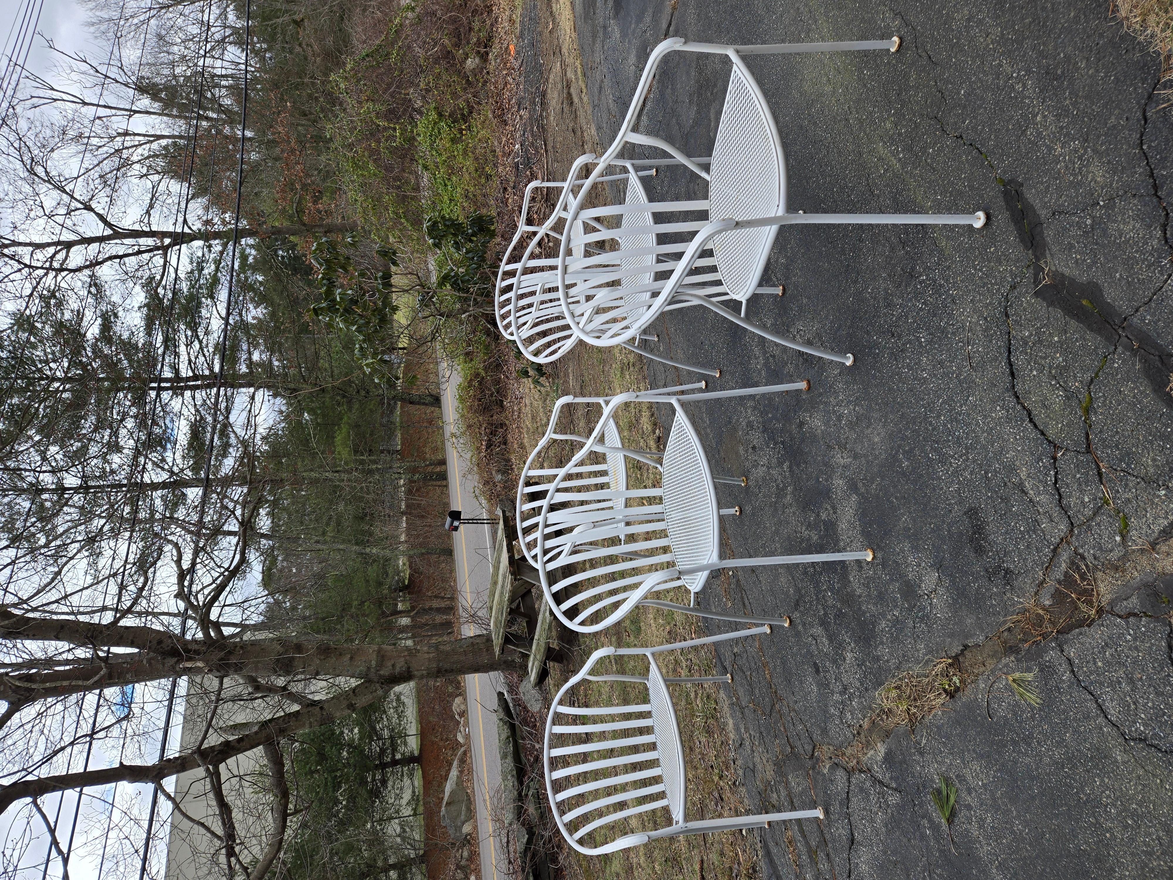 Woodard Wrought Iron Patio Chairs 6 For Sale 2