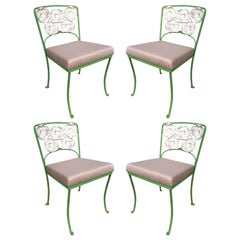 Vintage Woodard Wrought Iron Patio/Outdoor Floral Pattern Picnic Set 'Need Table'