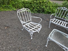 Woodard Wrought Iron Patio Sofa and Chair