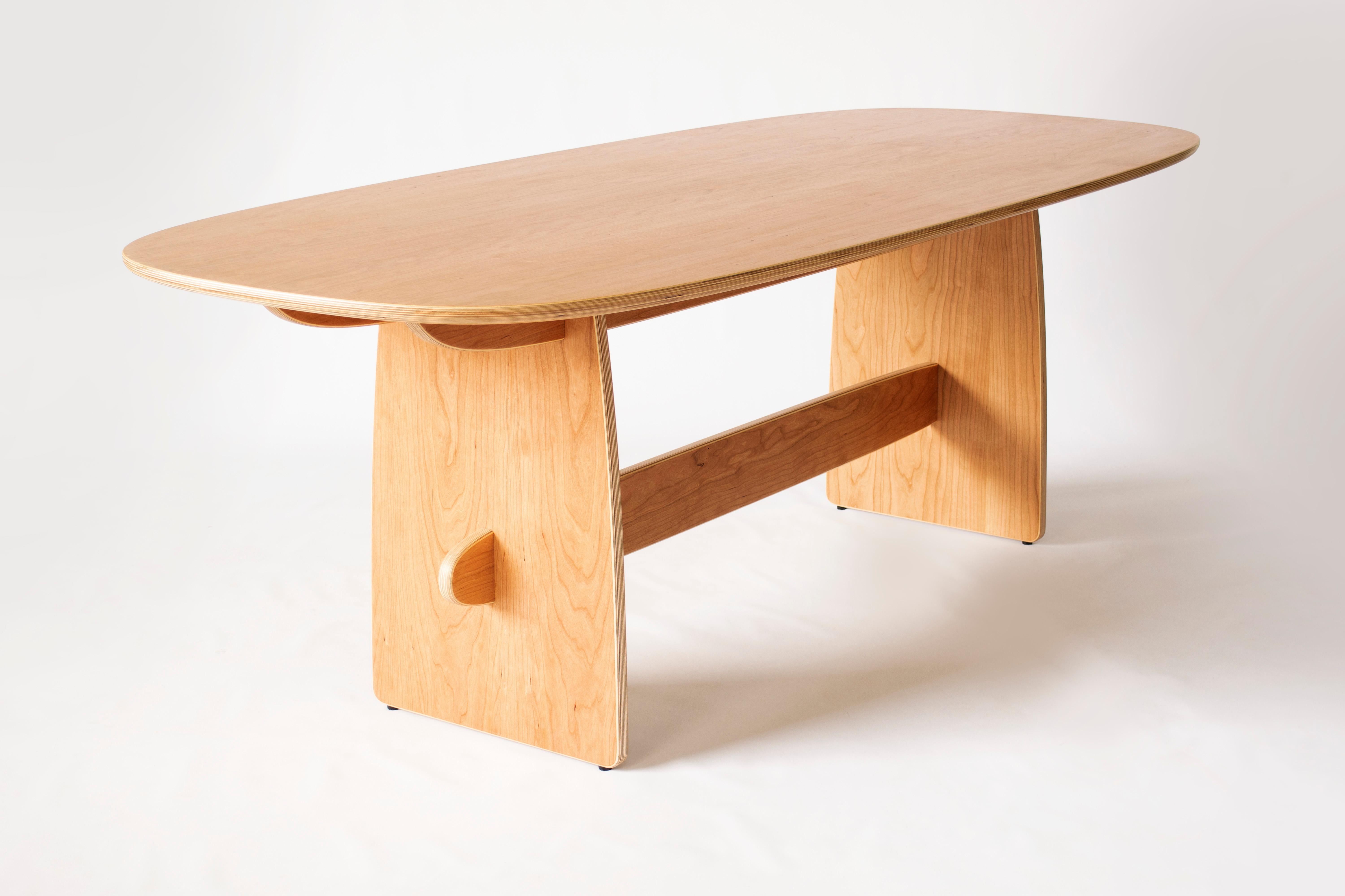American Woodbine Dining Table in cherry veneer hardwood plywood by KLN Studio For Sale