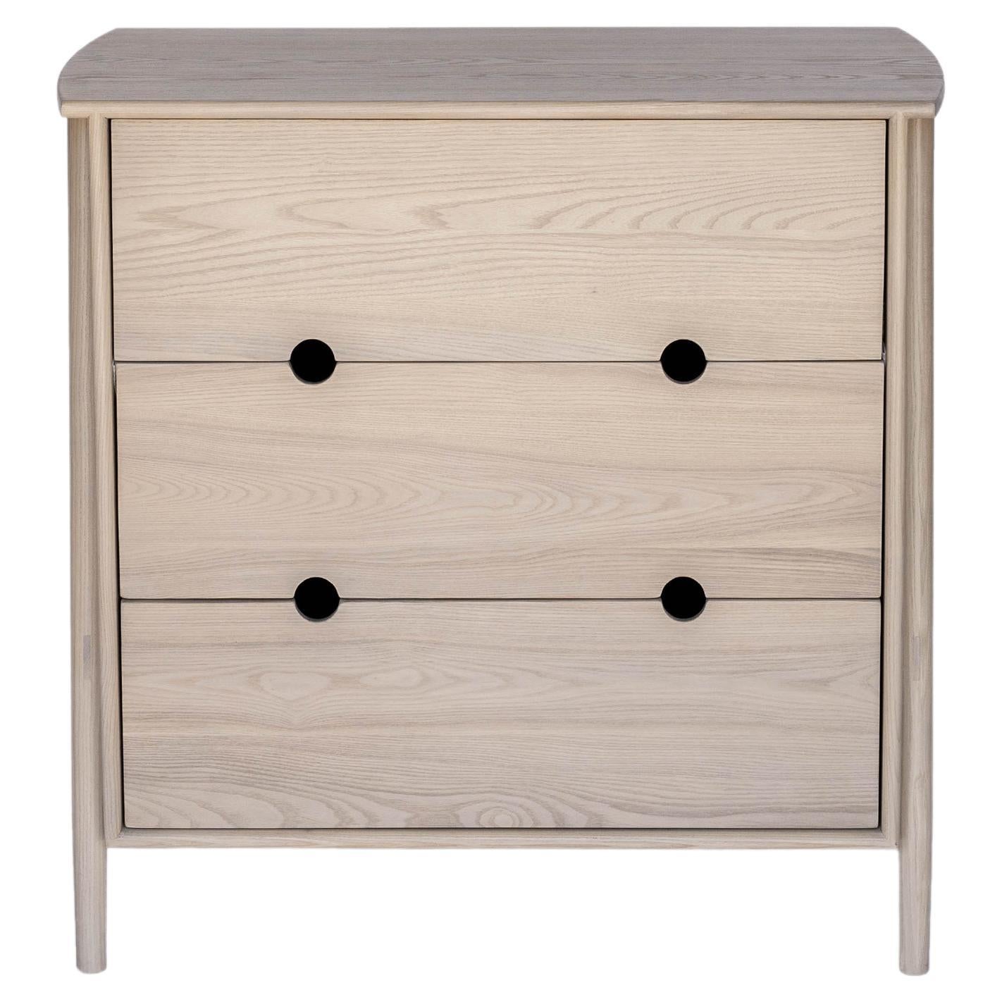 Woodbine Dresser, Minimalist Nude 3 Drawer Dresser
