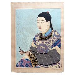 Japanese Woodblock Print Le Mandarin Aux Lunettes by Paul Jacoulet