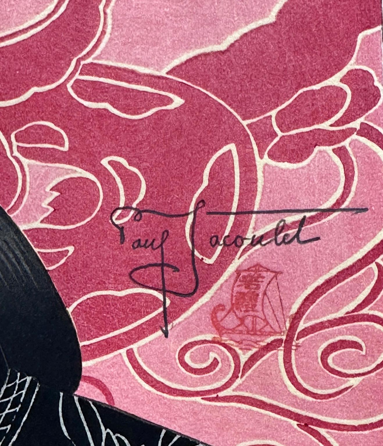 Grabado xilográfico japonés Les Jades Chinoise de Paul Jacoulet en venta 5