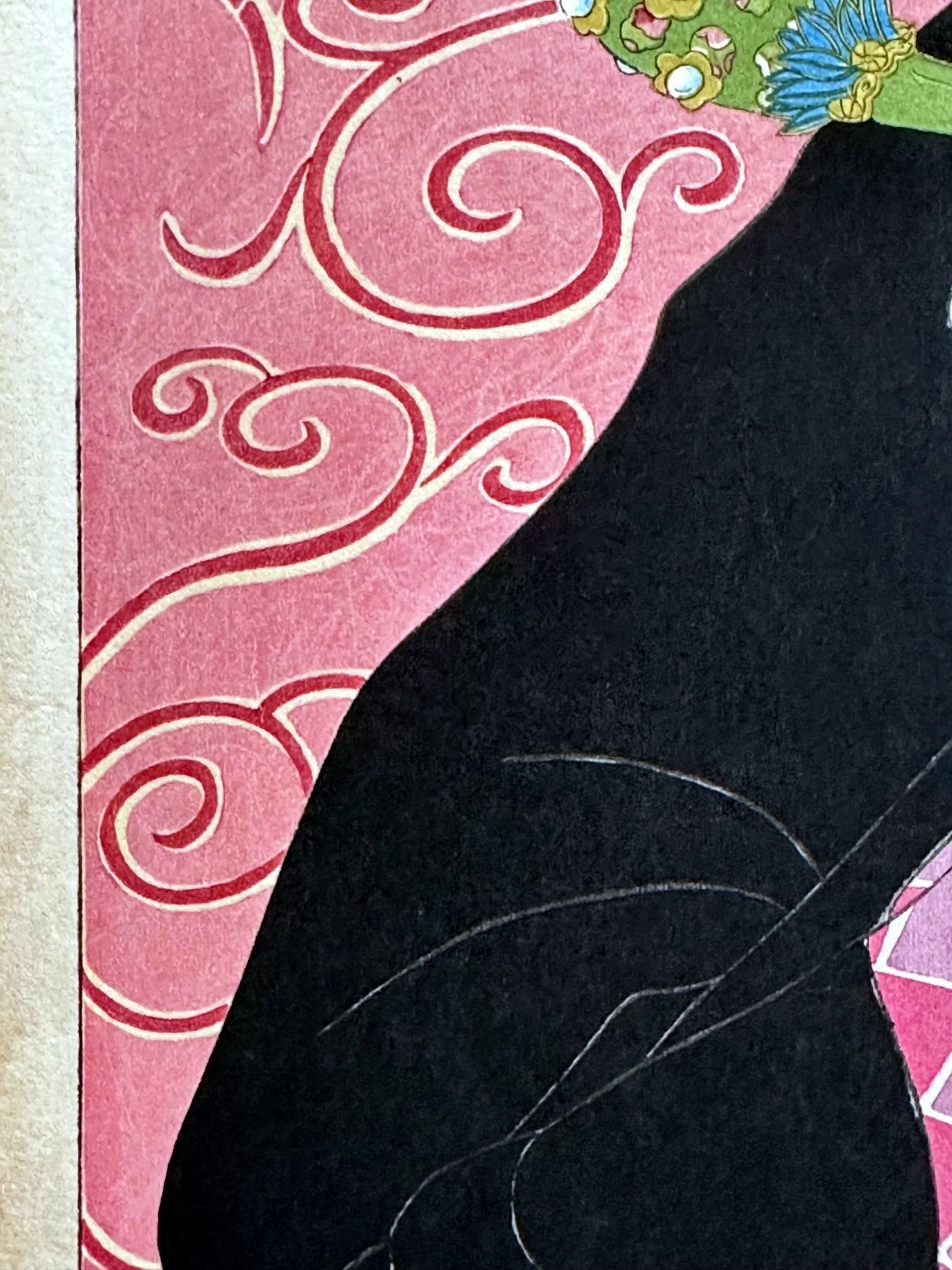 Grabado xilográfico japonés Les Jades Chinoise de Paul Jacoulet en venta 2