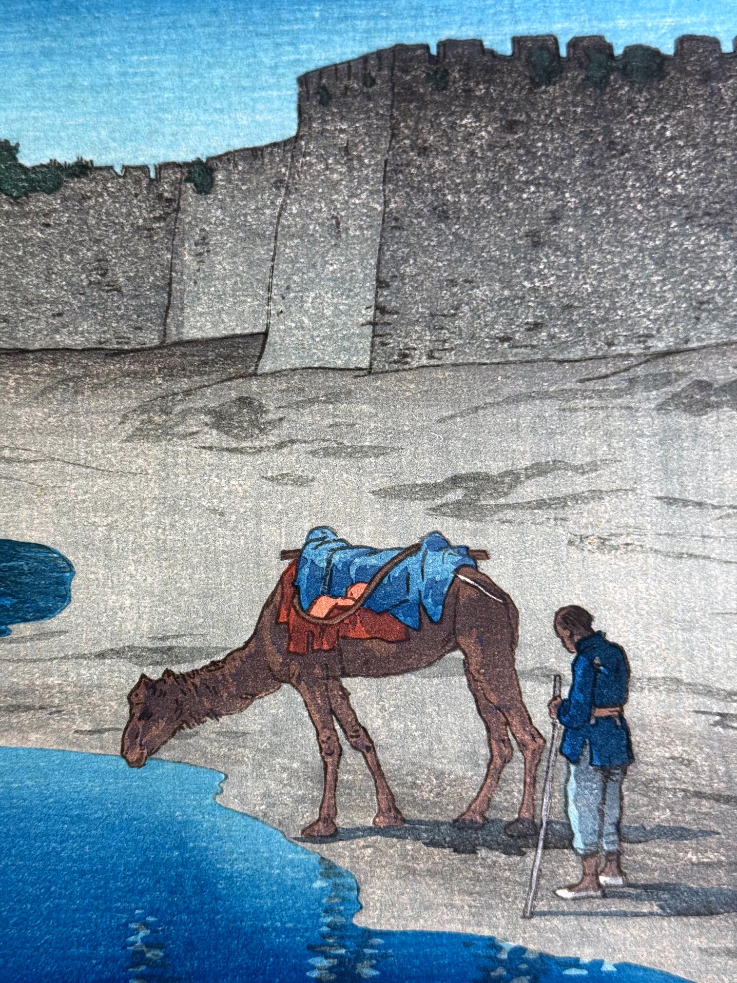 Rare gravure sur bois le mur tartare de Pékin par Charles William Bartlett en vente 3