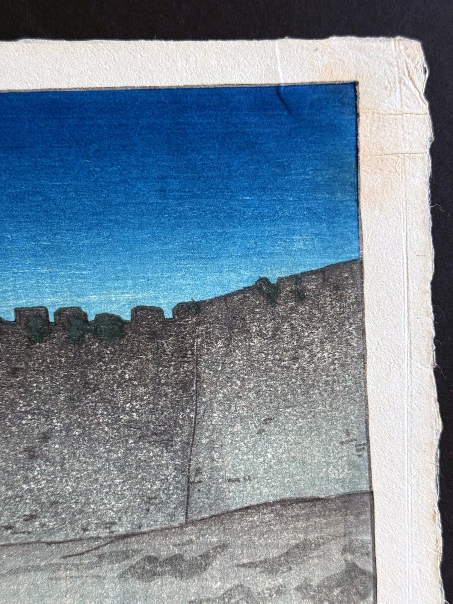 Début du 20ème siècle Rare gravure sur bois le mur tartare de Pékin par Charles William Bartlett en vente