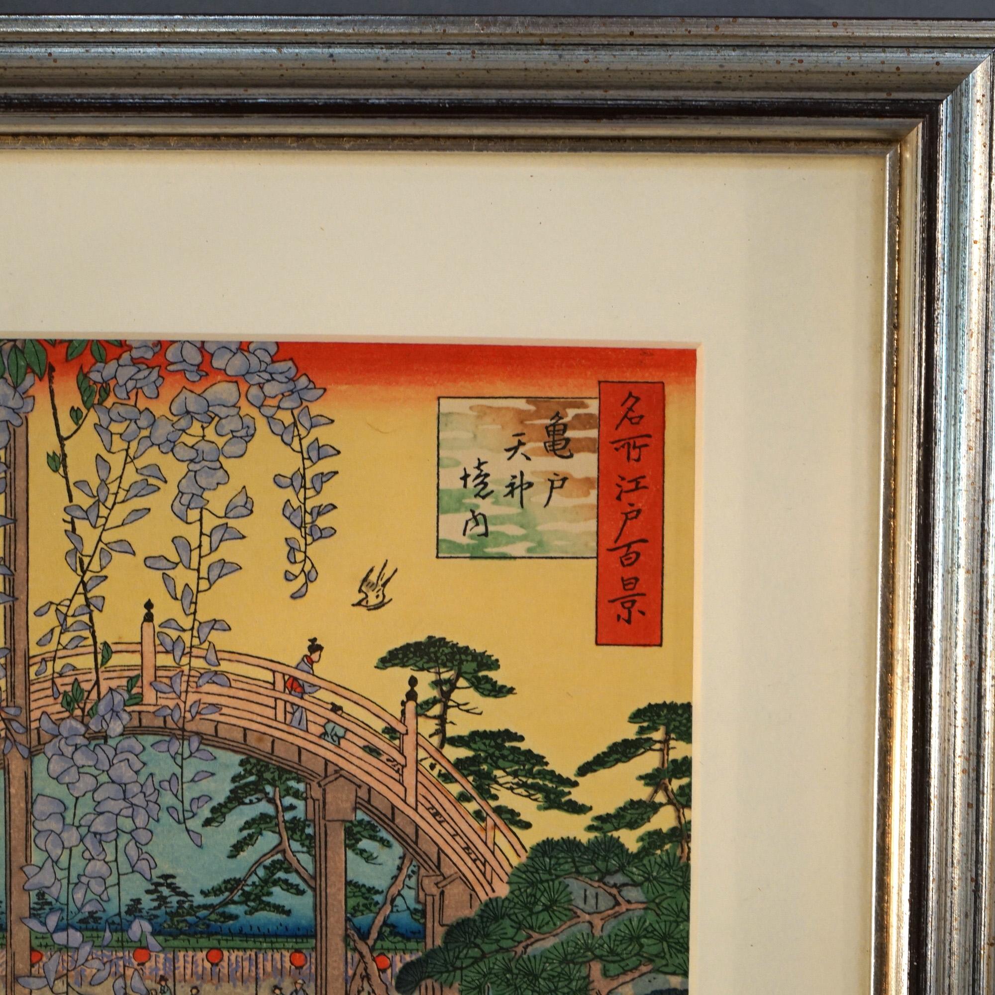 20th Century Woodblock Prints by Hiroshige and Hasegawa Sadanobu III C1950 For Sale