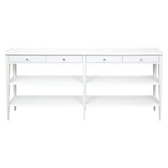 Woodbridge Furniture Mesa Consola Captiva de Cuatro Cajones Acabado Blanco