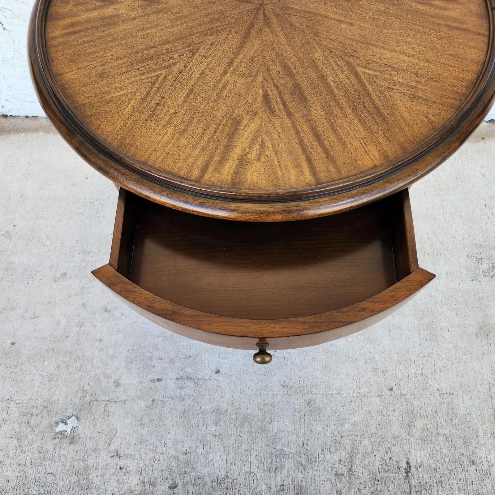 Woodbridge Linwood Center Side Table Faux Bamboo For Sale 1