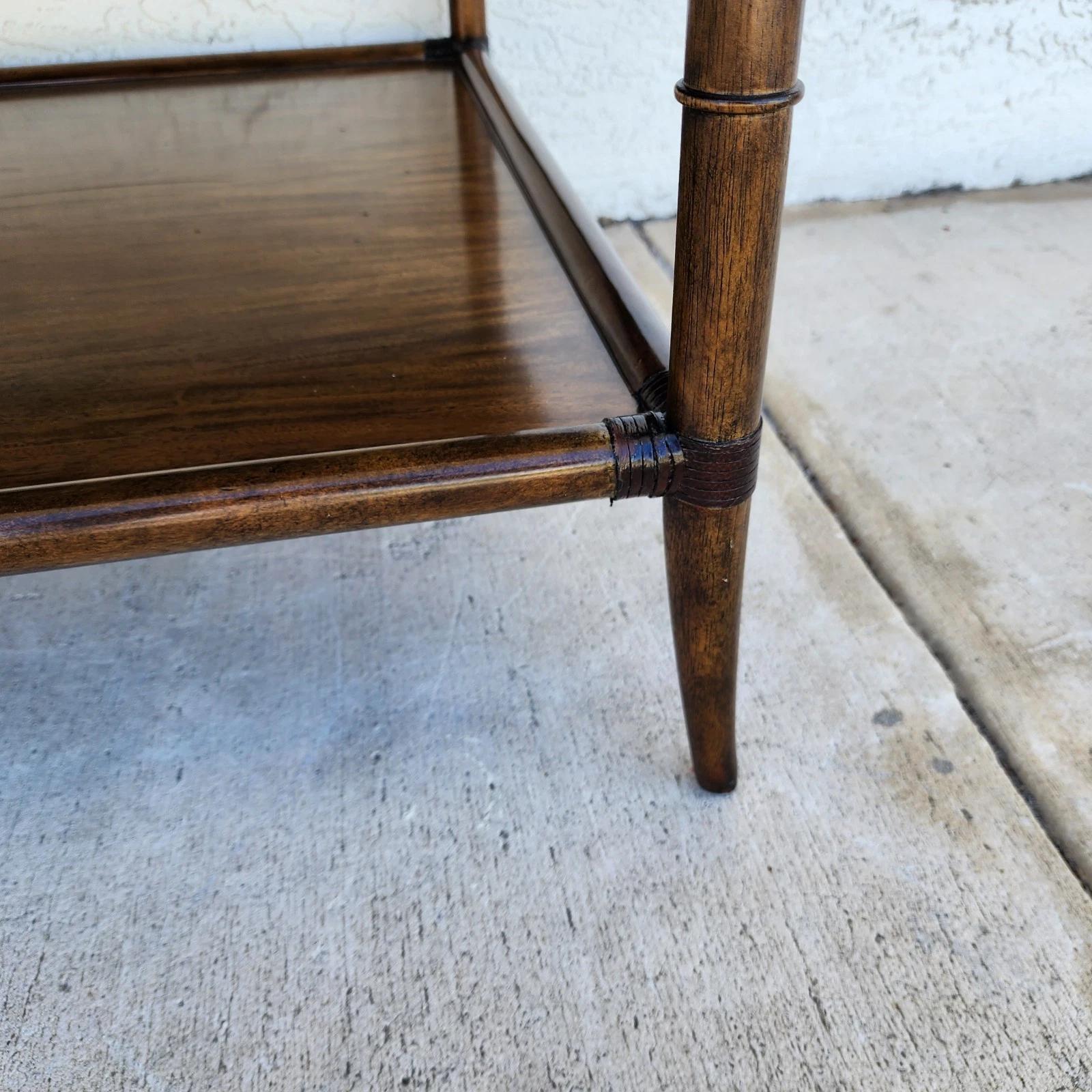 Woodbridge Linwood Cocktail Table Faux Bamboo For Sale 3