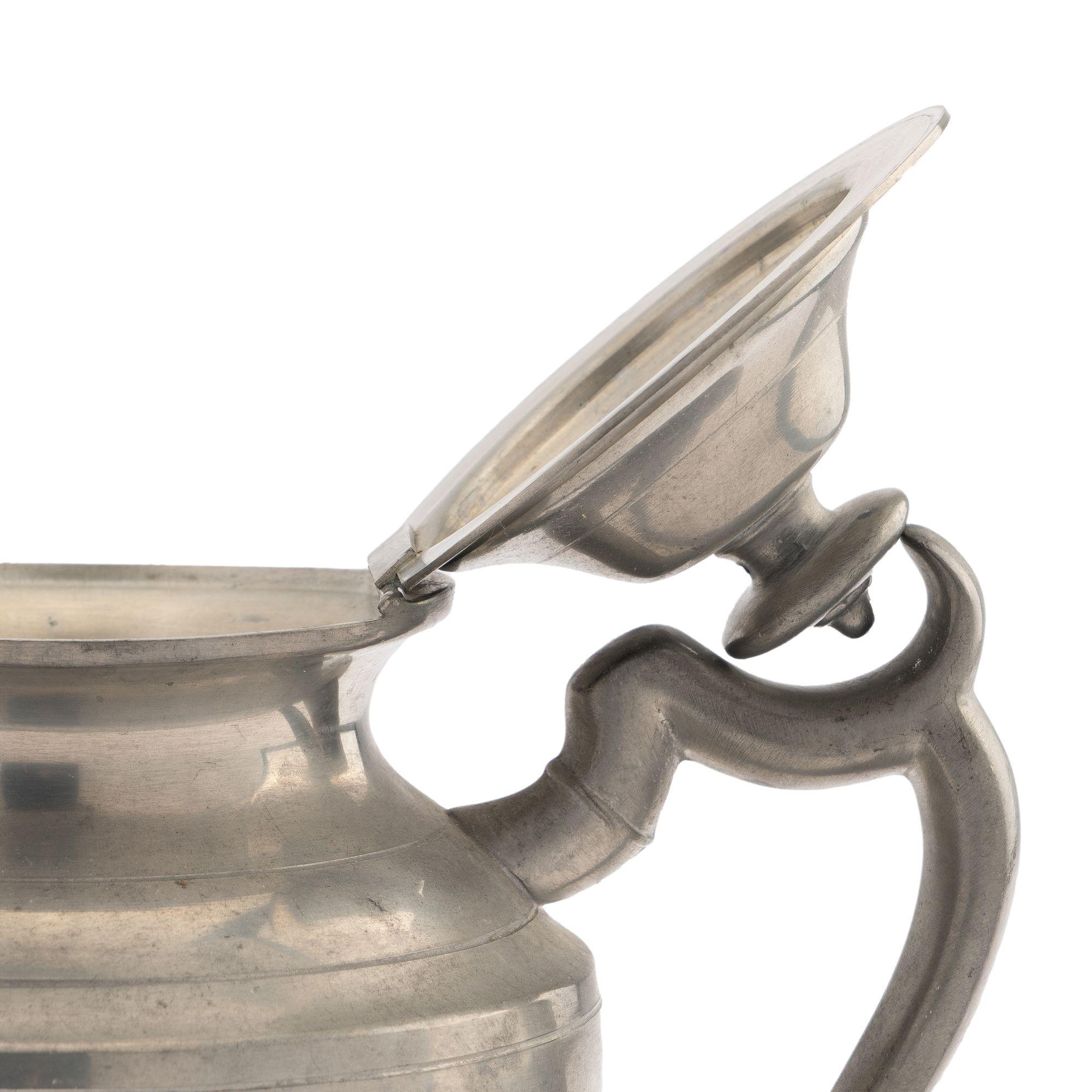 Woodbury Pewter Academic Revival Pewter Holloware Teapot, 1952 For Sale 5