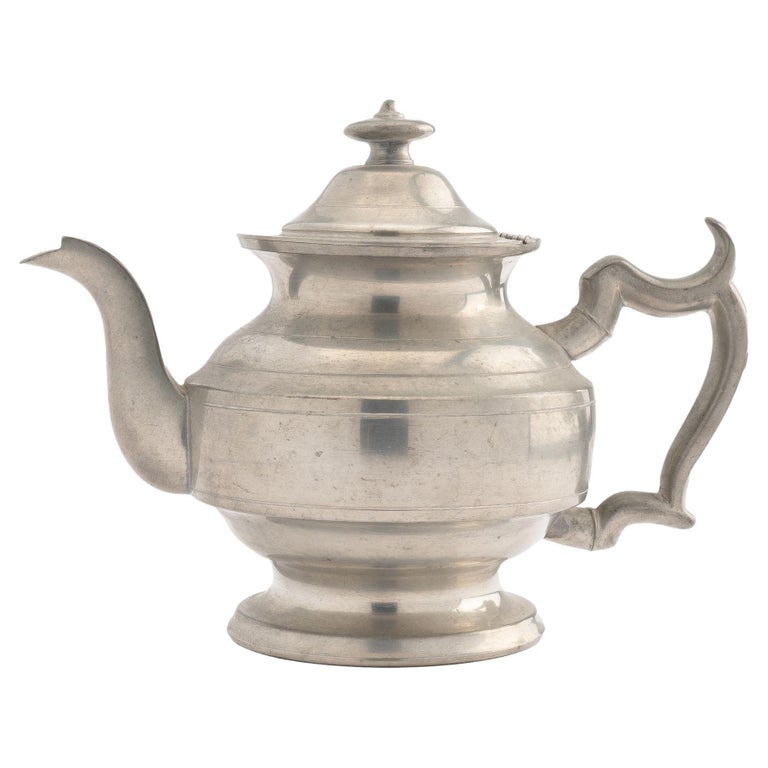 Woodbury Pewter Academic Revival Pewter Holloware Teapot, 1952 For Sale at 1stDibs
