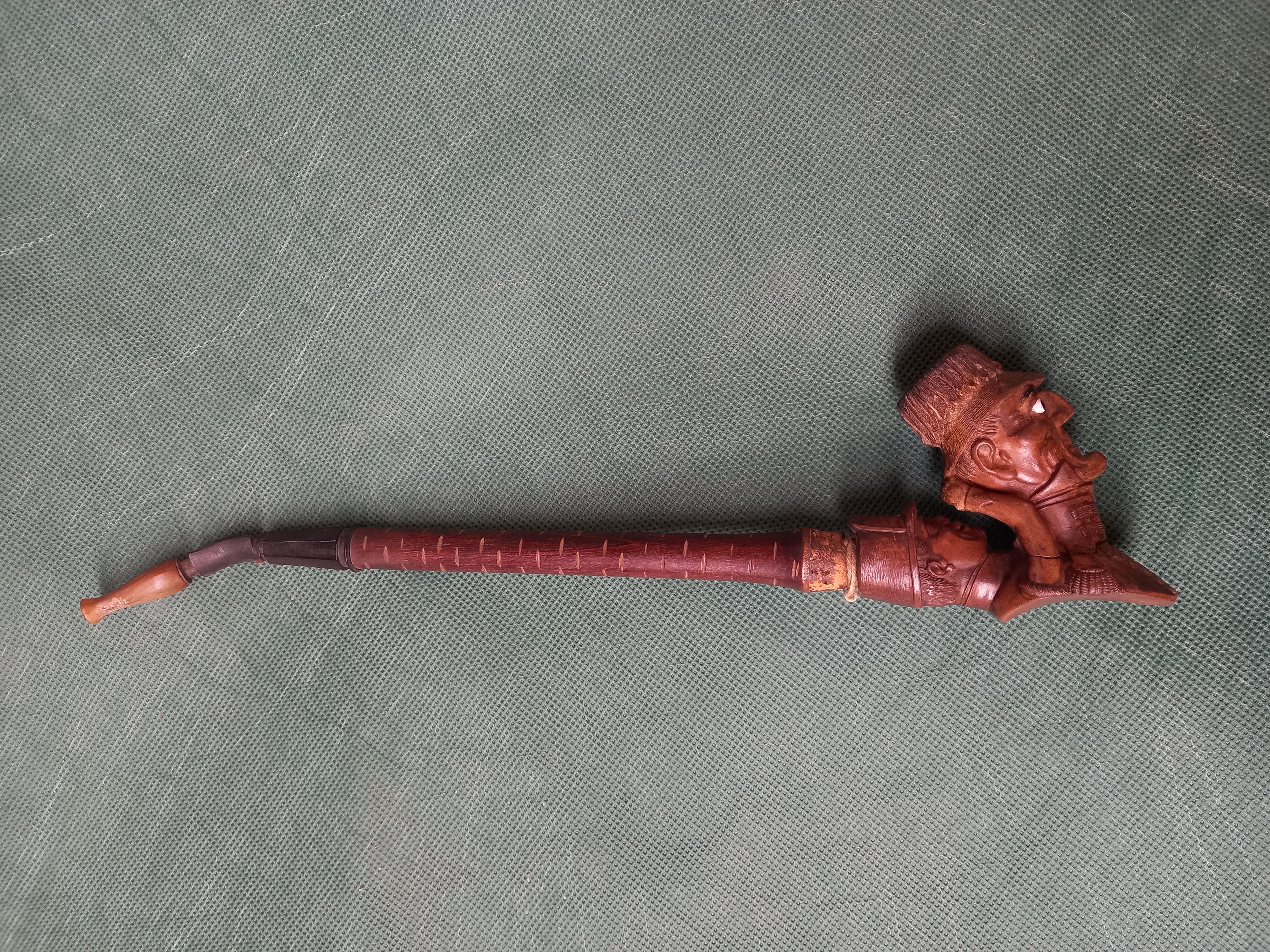 Woodcarved Pipe Depicting Wellington, 19th Century For Sale 3