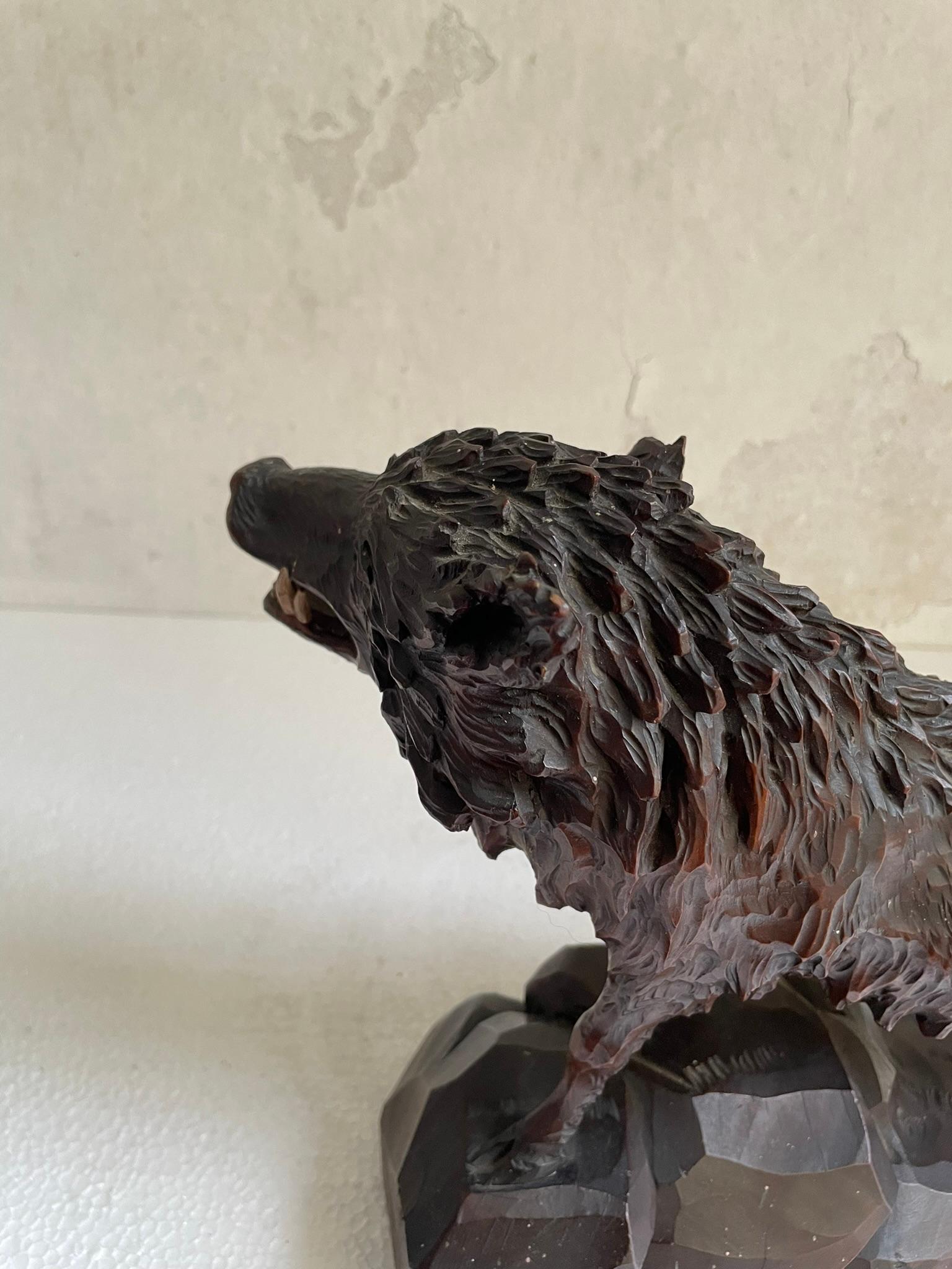 Woodcarved Wild Boar, Italy 1930 ca For Sale 5