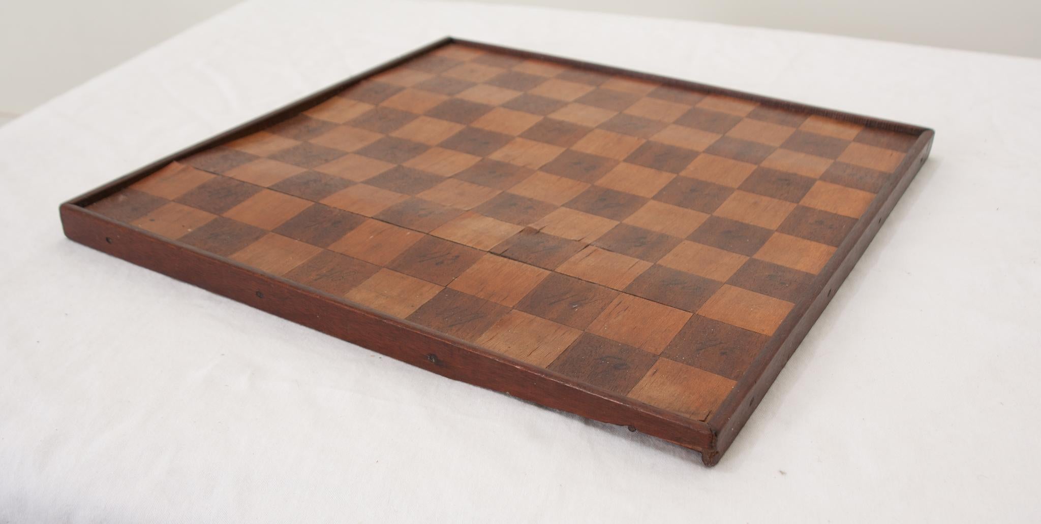 French Wooden 10 x 10 CheckerBoard