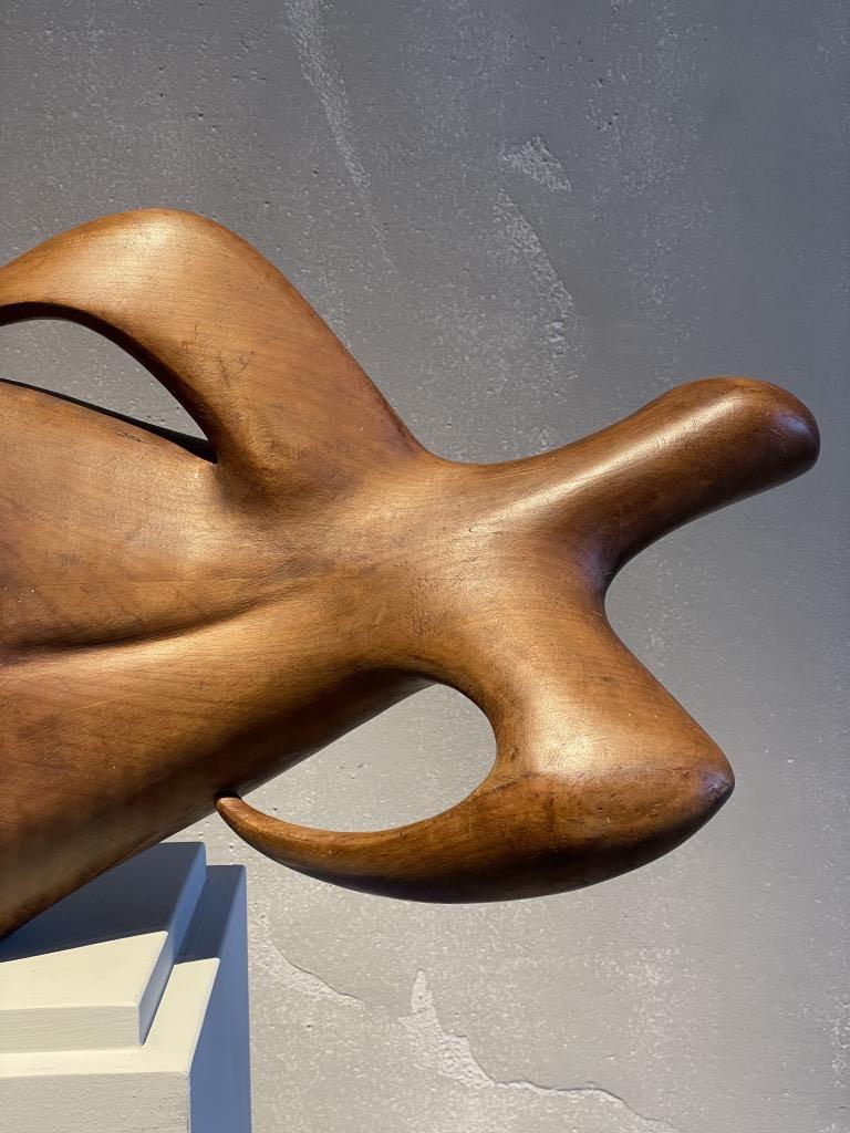 Wooden Abstract Female Sculpture, France, 1960s 1