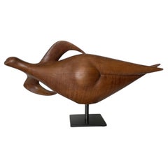 Wooden Abstract Female Sculpture, France, 1960s