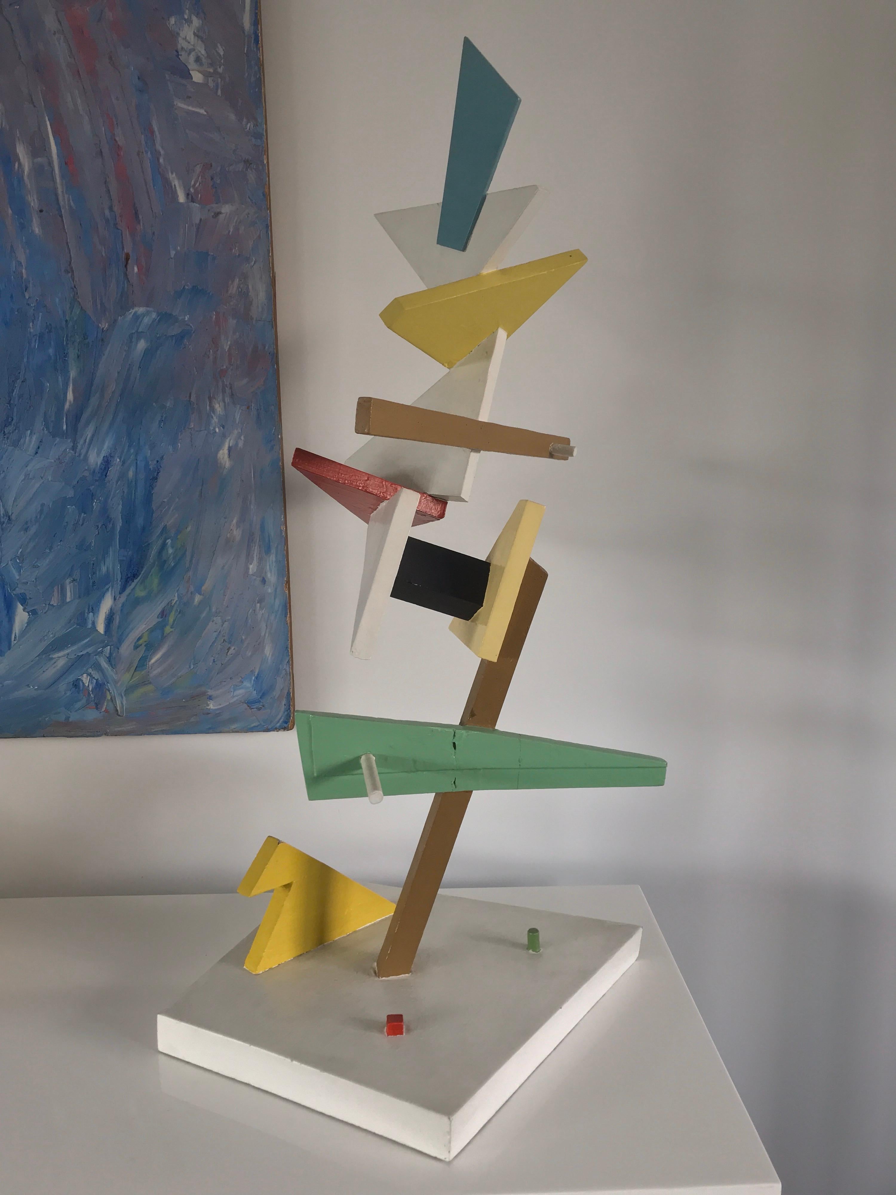 Wooden Abstract Sculpture by Juan Jose Vera For Sale 4