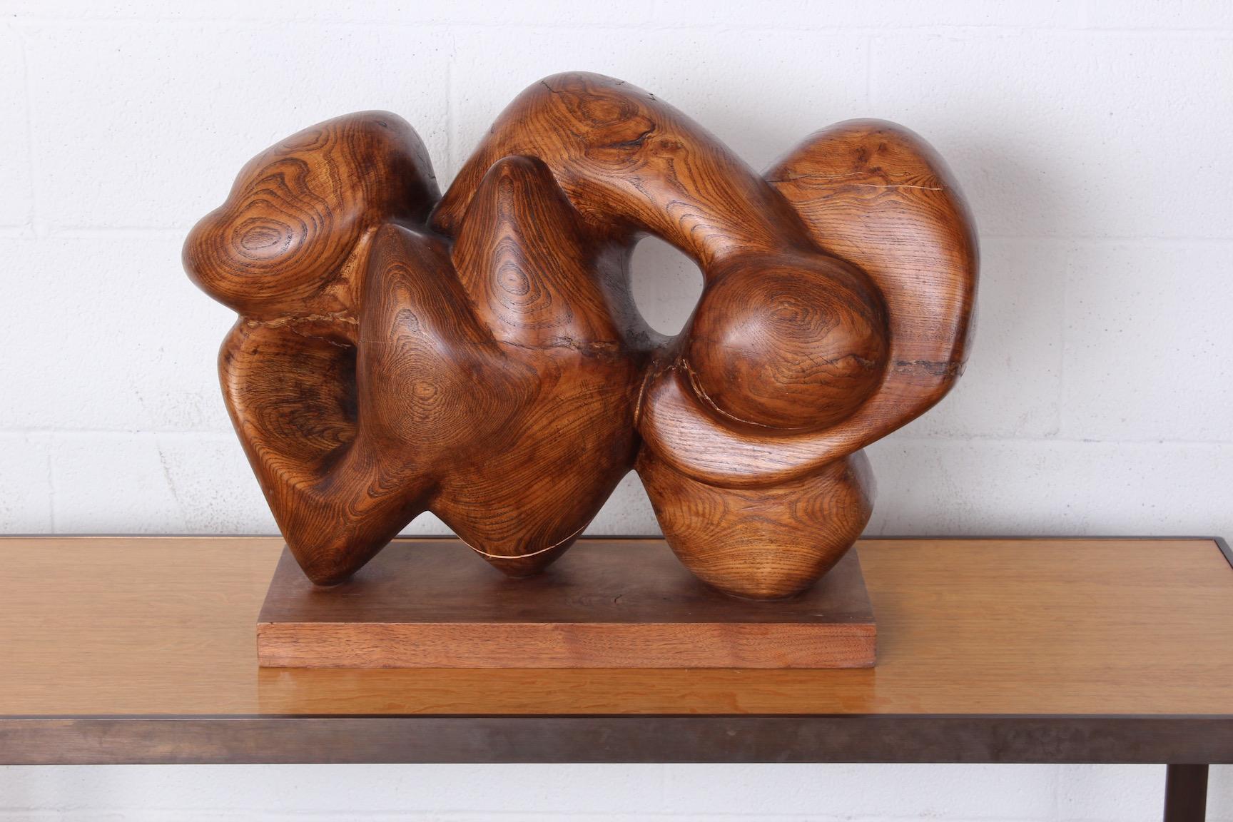 wood abstract sculpture