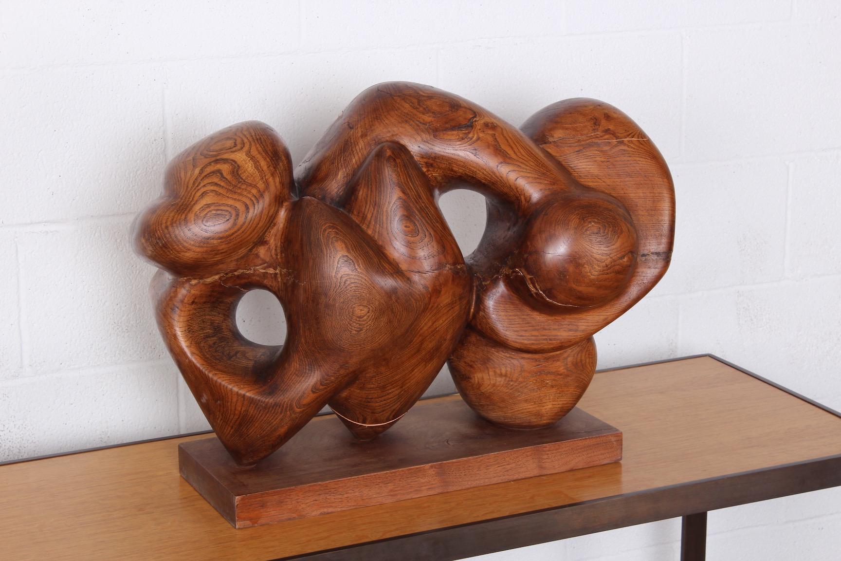 Wooden Abstract Sculpture by Robert Winslow In Good Condition In Dallas, TX