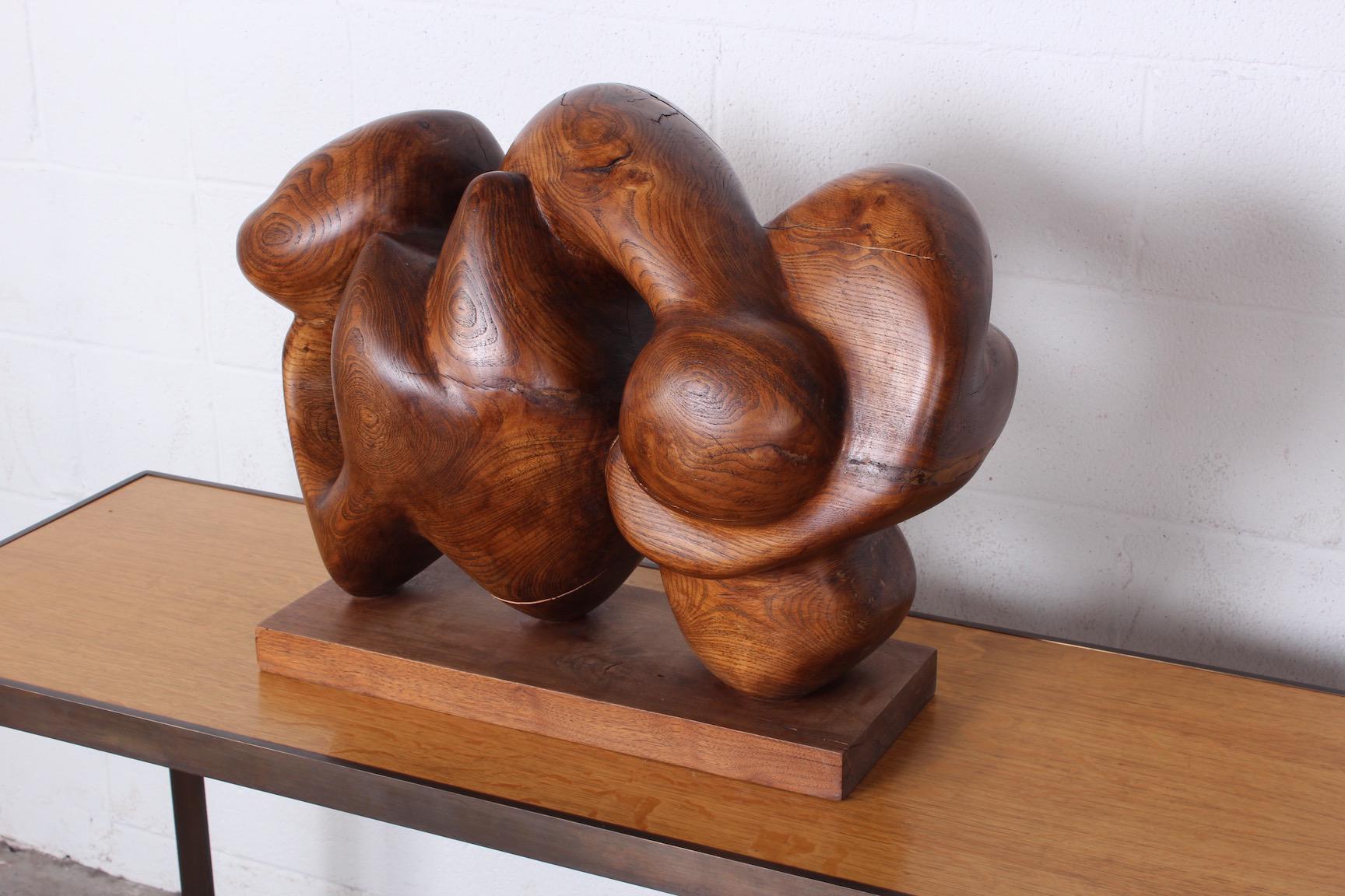 Late 20th Century Wooden Abstract Sculpture by Robert Winslow